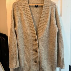 GAP Women's Beige Button-Up Cardigan